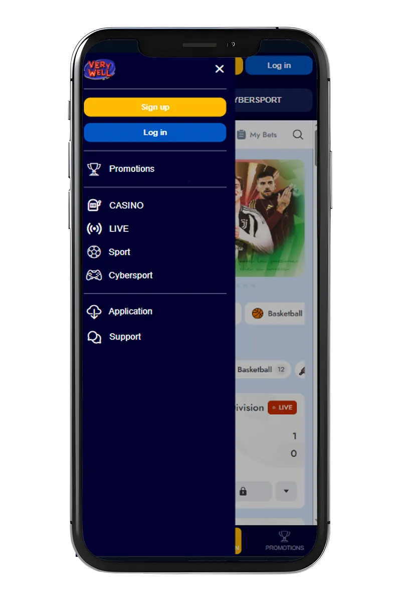 Screenshot of the main menu